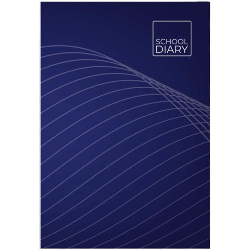 Picture of SCHOLASTIC DIARY HARD SPINE WAVE DARK BLUE